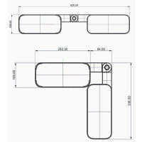 Estante de ducha de esquina montado en la pared, estante organizador para baño, dormitorio y cocina - details 3