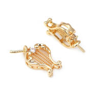 Colgante de Abalorio de Cuentas de Medio Agujero de Oro 18K Material de Metal de China - details 4