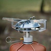 Estufa para acampar al aire libre, mini con bolsa de advertencia, estufa de gas portátil para senderismo, montañismo y pesca - details 1