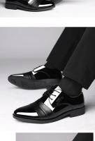 Zapato Social Para Hombre, Zapatos De Vestir Informales De Charol Para Negocios, Calzado De Traje De Oficina Con Parte Superior Brillante Y Punta Puntiaguda, Tendencia 2024 - details 4