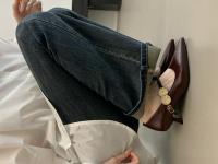 Zapatos Mary Jane con punta francesa, boca poco profunda, estilo retro, tacón delgado, para la noche, con detalles metálicos y florales. - details 22