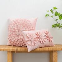 Funda de Almohada de Bordado Floral 3D de Lujo Terciopelo Holandés 30X50/45X45CM - details 7