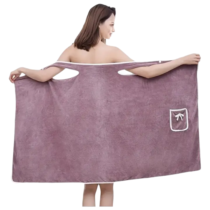 Toalla de Baño de Secado Rápido Microfibra Absorbente Lavable Ideal para Mujer y Niñas - 1