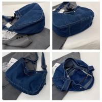 2025 Nueva Bolsa De Lona De Mezclilla Lavada Bolsa De Ocio Simple De Moda Estudiante Temperamento Hombro Bolsa De Mensajero - details 6