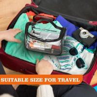Bolsa de almacenamiento de cosméticos de viaje transparente impermeable (negro) - details 4