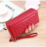 Carteras de Cuero PU para mujer, monedero largo con doble cremallera, bolso de mano de diseñador de lujo para teléfono - details 3