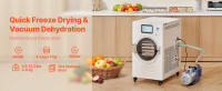 SucceBuy Máquina liofilizadora al vacío, 8,8-13,2 libras/lote, bandejas de 4 capas, temporizador ajustable y control de temperatura, para frutas, verduras, carne, blanco - details 0