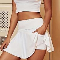 Tenis con pantalones cortos para mujer, minifalda de verano sin bolsillo, falda elástica y fluida, traje deportivo para gimnasio Balletcore para adolescentes - details 2