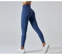 Pantalones deportivos de yoga para mujeres Cintura alta Entrenamiento rápido Control de barriga Elevación de glúteos Material de nylon Temporada primavera/verano - details 17
