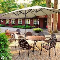 Sombrilla Parasol Rectangular, Sombrillas Jardin para Terraza Playa Piscina Mercado Patio Exterior, 300 x 150 cm, Protección Solar UV50+, Doble Beige - details 24