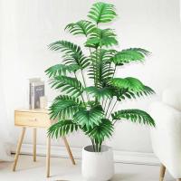 Palmera de Plástico Verde Planta Falsa Tropical para Decoración de Jardín Doméstico - details 12