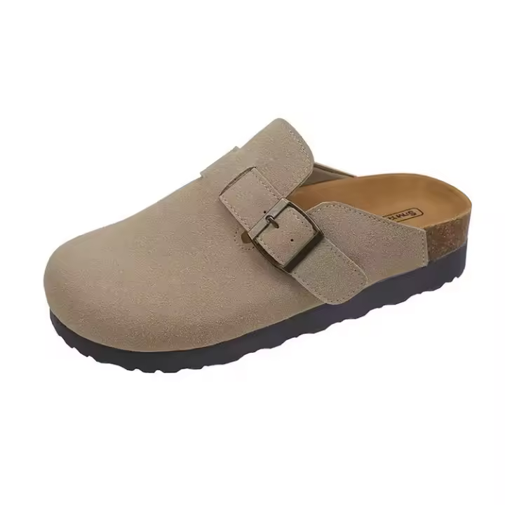 Pantuflas retro de corcho con suela gruesa de 4.5 pulgadas para mujer, primavera 2025 - 1