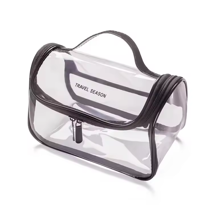 Bolsa de Cosméticos Transparente Neceser Portátil para Viajes Bolsa Impermeable - 1