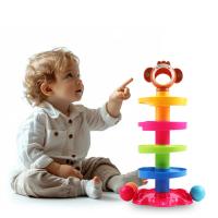 9Pcs/Set Rolling Ball Toy Early Education,Fine Motor Skills,Hand-eye Coordination Assembling Fun Toy for Babies Over 18 Months - details 0