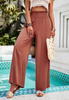 Ropa de mujer Primavera Verano Elegante Casual Color sólido Pantalones sueltos de pierna ancha - details 6