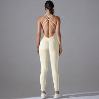 Hamidou-body de Yoga elástico, ropa de gimnasio, ropa deportiva de realce, mono de entrenamiento sin espalda, conjunto de Yoga de alta elasticidad para gimnasio - details 33