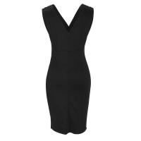 BUNO-Falda larga europea y americana transfronteriza de verano 2025, nuevo vestido de noche de cintura alta dividido sin mangas con cuello en V, ropa para mujer - details 10