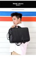 Mochilas de negocios impermeables para hombre, bolso para portátil de cuero PU, gran capacidad, carga USB, bolsa de viaje a la moda - details 2