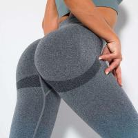 Malla de color degradado sin costuras para mujer, pantalones para correr Fiess con sandalia para realzar la cadera, pantalones de yoga de secado rápido - details 44