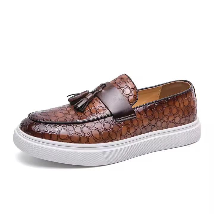 Zapatos de cuero de pie de moda, zapatos casuales de negocios con personalidad para hombres - 1