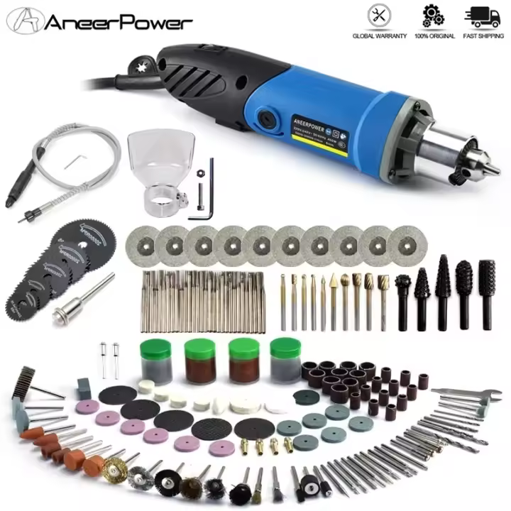 Taladro Eléctrico Mini Dremel de Velocidad Variable 480W para Grabado y Pulido Herramienta Rotativa para Carpintería y Moldeo de Madera - 1