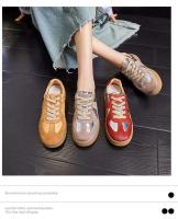 Zapatillas de deporte de suela gruesa para mujer Zapatos de tenis de corte bajo brillantes a la moda - details 5