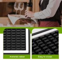 Estera de barra de goma gruesa, 12x6x0,4 pulgadas, estera de servicio de barra, esteras antideslizantes de alta resistencia para derrames de bebidas, paquete de 2 - details 6