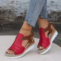 Sandalias de tacón de cuña para mujer, zapatos de moda de verano - details 3