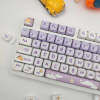 68 lindo MOA altura púrpura cambio gradual conejo sublimación caliente keycap pequeño conjunto completo 87 mecánico 61 teclado 98 para 104 (teclado no incluido) - details 3
