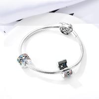 Abalorios de plata 100% auténtica con huellas de pata, joyería fina de cumpleaños para mujer, pulsera de 3mm, regalo con piedra de circón principal - details 43