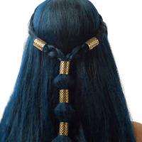 5 uds. De rastas huecas, anillo para el cabello, trenzado de cabello, Clips de Metal, cuentas para rastas, accesorios para el cabello DIY, tubos trenzados para el cabello, joyería para el cabello - details 9