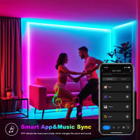 GAHADA Cinta LED RGBIC Neon Moderna Control Remoto de 24 Botones A Prueba de Agua Iluminación y Decoración - details 15