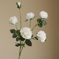 Rosa hidratante Artificial grande, 6 cabezales, simulación de tacto Real, ramas de flores rosas, flor falsa realista hecha a mano - details 9