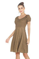 NOVEDAD DE VERANO 2025, vestido estampado con manga de burbuja y cuello cuadrado francés de nicho para ropa de mujer - details 18