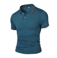 Verano de negocios simple ocio polo transpirable de los hombres de manga corta tops - details 10
