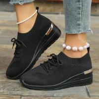 Zapatillas de deporte informales para mujer, zapatos de malla transpirables con cordones, Tenis de plataforma para caminar y correr, moda de verano - details 7