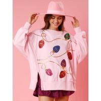 Sudadera de manga redonda con lentejuelas estilo coreano de moda 2025 para mujer - details 4