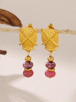316 pendientes dorados pendientes de Maple inoxidable pendientes de Perlas de Piedras preciosas Naturales pendientes de Perlas borlas personalidad Bohemio Anillo Joyas Elegantes Selección de joyas de fiesta - details 7