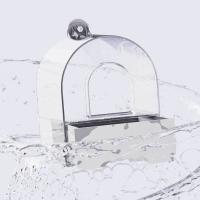 Bañera colgante transparente para loros, diseño de cajón montado en la pared, jaula de baño para pájaros, caja de ducha desmontable a prueba de salpicaduras para pájaros, cacatúa - details 6