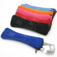 Bolsa de cubiertos portátil para palillos, cuchara, tenedor, almuerzo, cena, Camping, vajilla de viaje, solo bolsa, no incluye vajilla - details 0