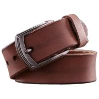 Cinturones de diseñador para hombre, piel de vaca auténtica de alta calidad, color marrón, de lujo,talla grande, 100% grano real - details 43