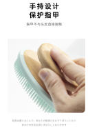 Nuevo cepillo de baño de silicona mango de bambú cepillo de baño cepillo de limpieza cerdas suaves no dañan la piel cepillo de baño de madera de bambú - details 3