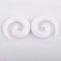 Pendientes de Caracol Punk de 8mm para hombre y mujer, Piercing de hélice acrílica, estilo europeo, 2 colores, joyería de moda popular, 1 par, 11,11 - details 3