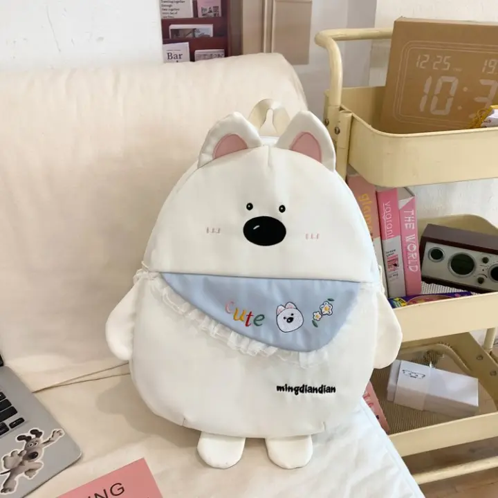 Prueba, estudiante, dibujo animado, lindo, cachorro, mochila, niña suave, bolso escolar, mochila, nuevo estilo - 1