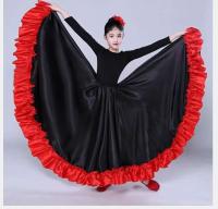 Falda de danza del vientre para niños, flamenco, español, toro volador, 360 grados, 1 pieza por lote - details 9