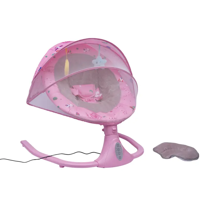 Asiento eléctrico para bebé, cuna oscilante ajustable, silla basculante, música infantil, capacidad remota de 20kg - 1