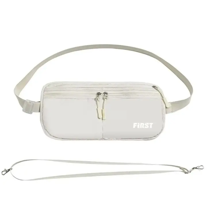 Riñonera deportiva Invisible a prueba de sudor para hombre, bolsa antirrobo de gran capacidad con cinturón, transpirable, con cremallera, para viaje, para correr - 1