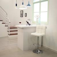 2, Sillas de Bar Regulables en Altura en Piel Sintética, Taburete de cocina Giratorio en 360 °   con respaldo y reposapiés - details 2