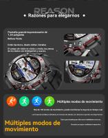 Reloj mujer inteligente exterior deporte Bluetooth llamada Voz Captura de video en HD ritmo cardíaco presión arterial hombre Reloj - details 1