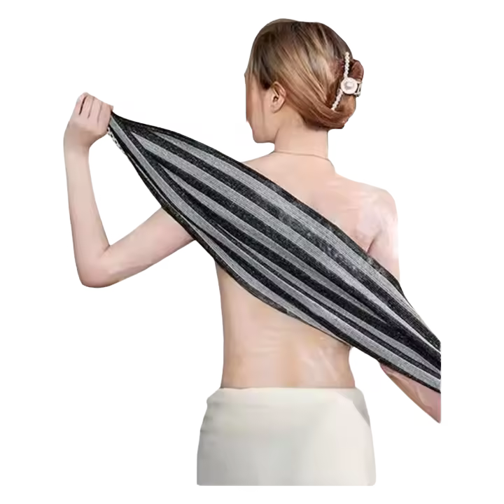 Toalla para frotar arena fina para hombres y mujeres de doble cara para el hogar, kit de baño limpio y completo E9A1 - 1